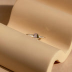 Toi et Moi Birthstone Ring Silver 18K Gold Plated