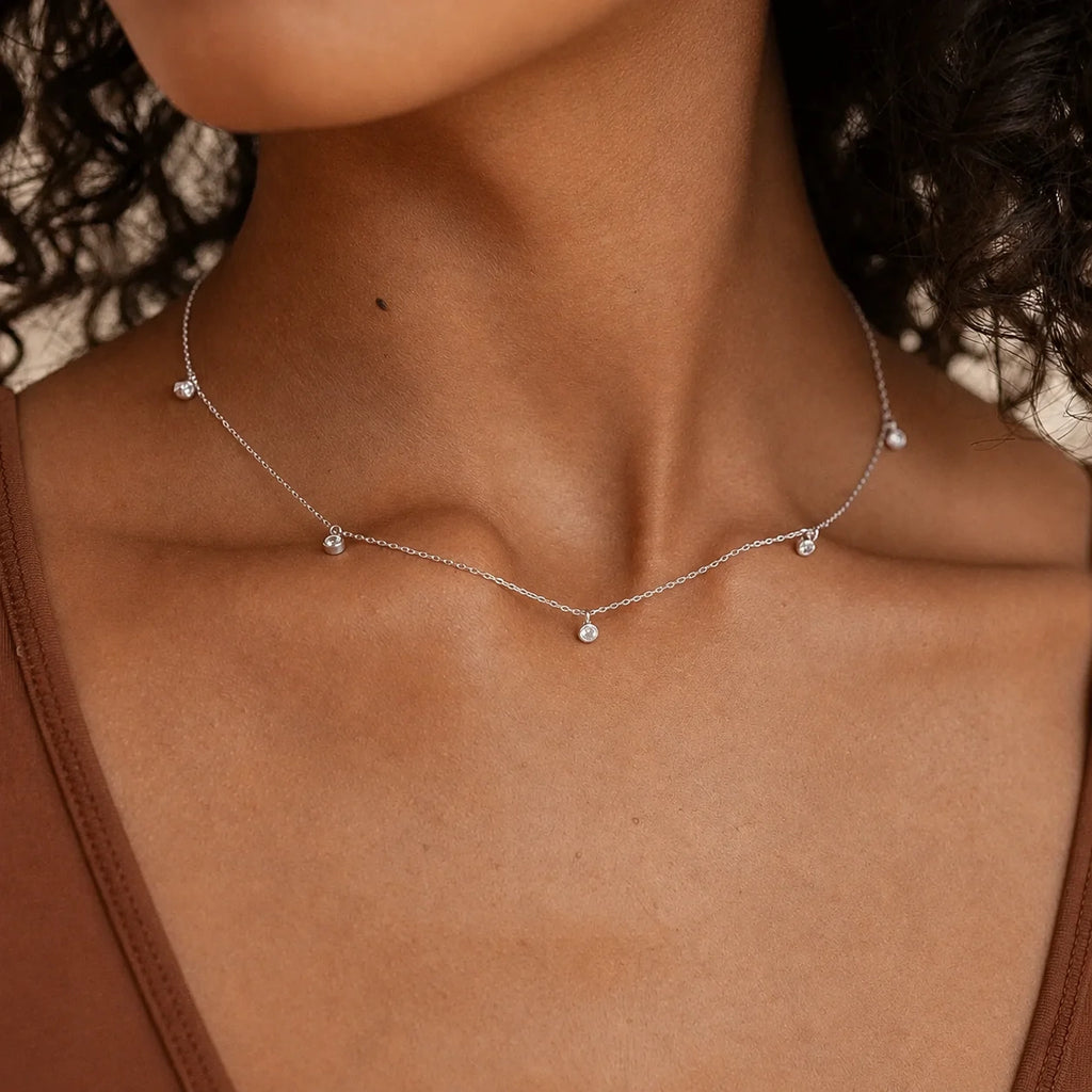 Diamond Station Necklace