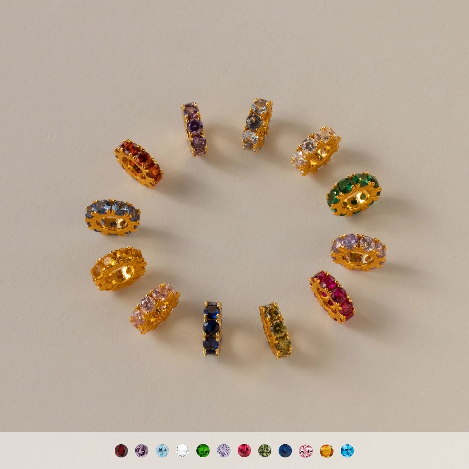 Infinity Sapphire Charm Silver 18K Gold Plated