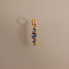 Ombre Lace Aquamarine Charm Silver 18K Gold Plated