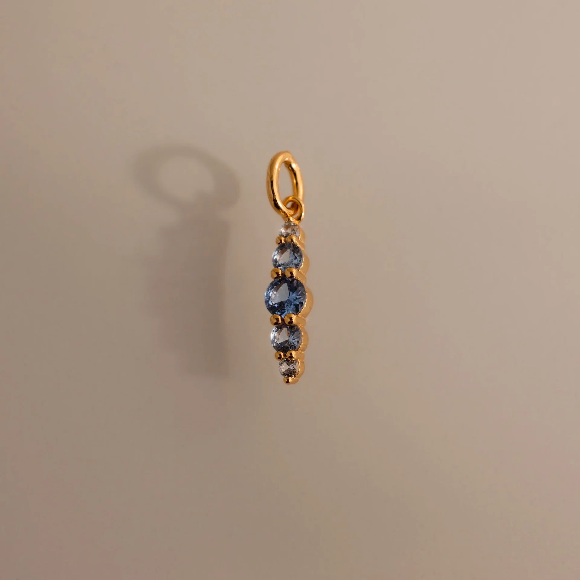 Ombre Lace Aquamarine Charm Silver 18K Gold Plated