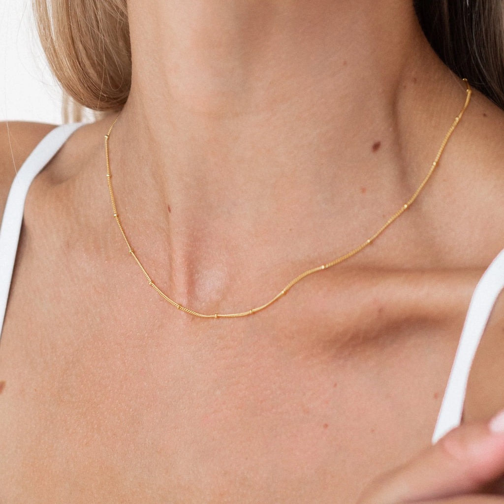 Satellite Necklace Silver 18K Gold Plated