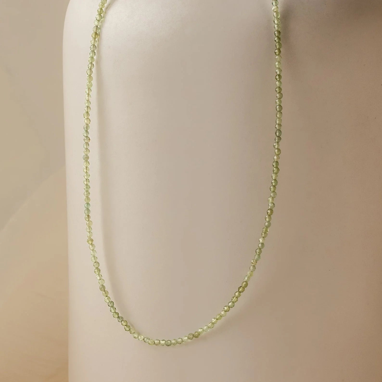 Tranquil Light Green Beaded Necklace