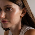 Beaded Chunky Hoops Silver 18K Gold Plated