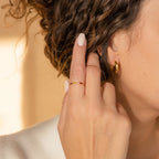 Duo Marquise Birthstone Ring Silver 18K Gold Plated