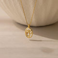 Pearl Flower Birthstone Necklace Silver 18K Gold Plated