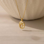 Pearl Flower Birthstone Necklace Silver 18K Gold Plated