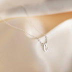 Grace Dainty Initial Necklace Silver 18K Gold Plated