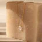Teardrop Moonstone Necklace Silver 18K Gold Plated