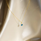 Custom Birthstone Necklace Silver 18K Gold Plated