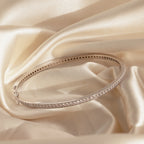 Diamond Tennis Bangle Silver 18K Gold Plated