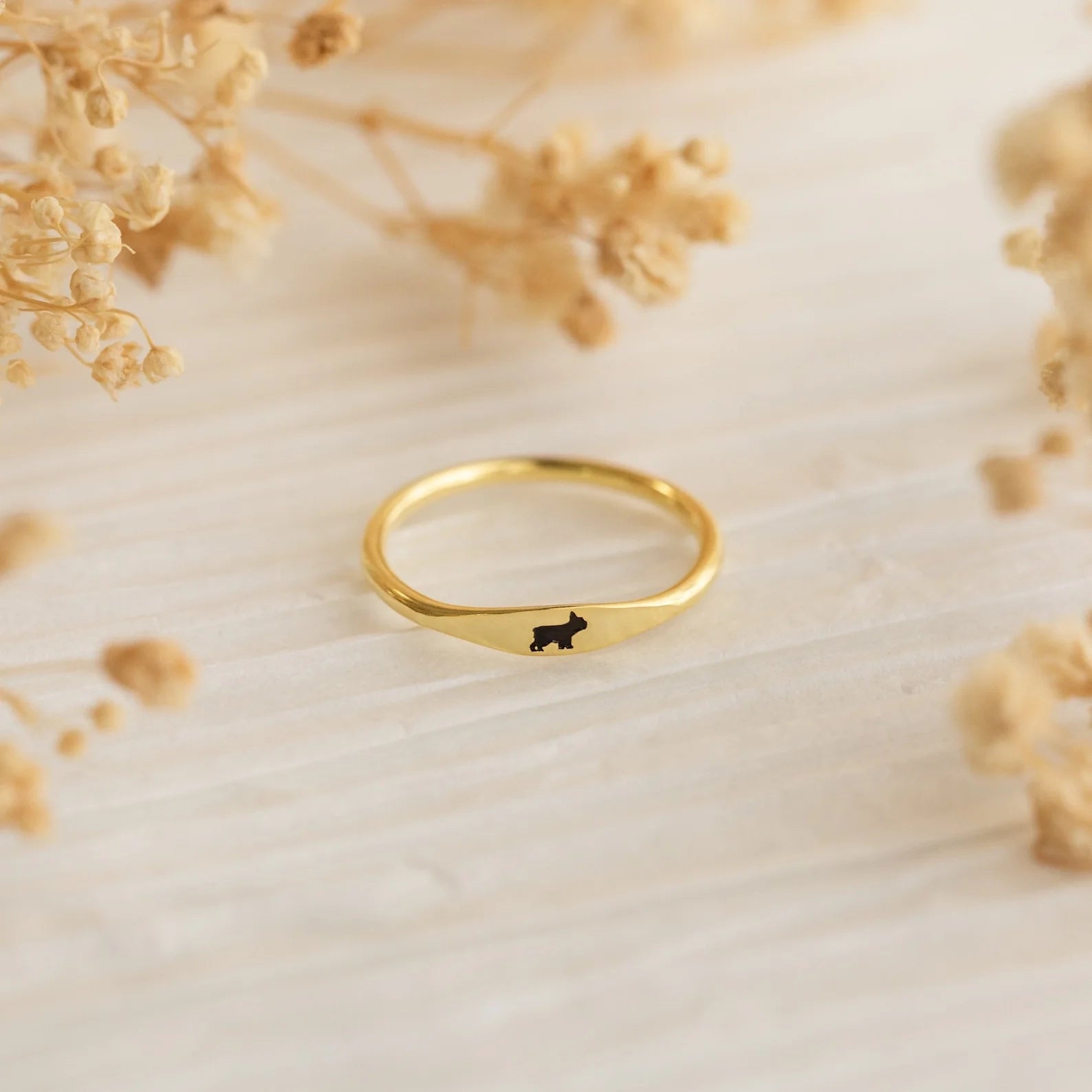 Skinny Pet Ring Silver 18K Gold Plated