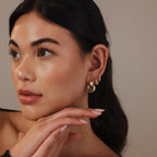 Eclipse Dome Studs  Silver 18K Gold Plated