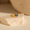 Mini Mood Ring Silver 18K Gold Plated