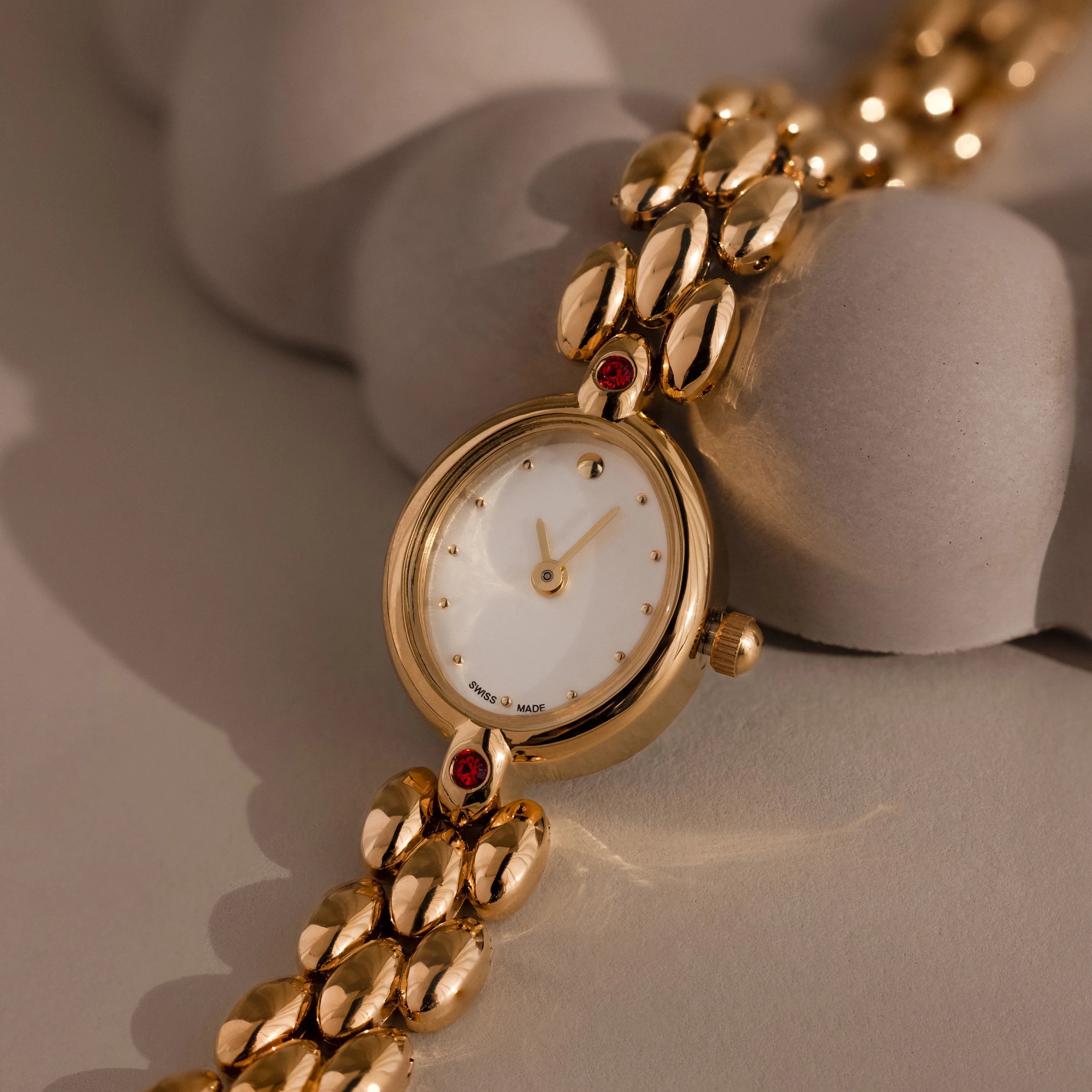 Cherry Blossom Timepiece Silver 18K Gold Plated