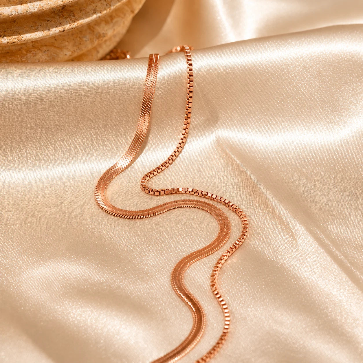 Herringbone Duo Chain Necklace