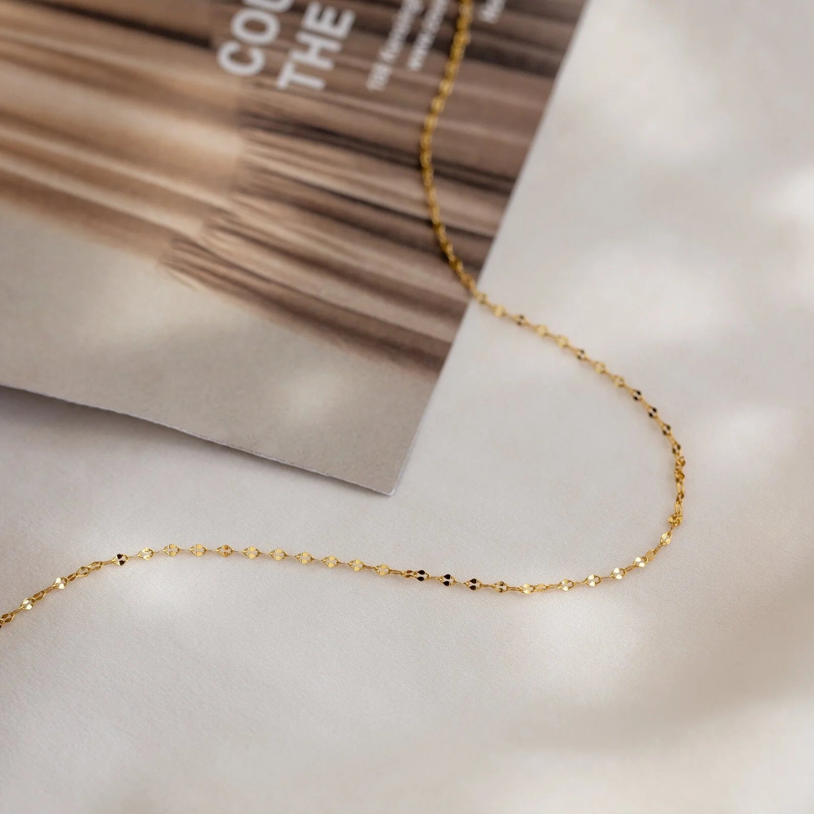 Josephine Chain Necklace Silver 18K Gold Plated