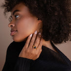 Celestial Black Signet Ring Silver 18K Gold Plated