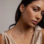 Diamonds Pave Rounded Pearl Flower Hoops Silver 18K Gold Plated
