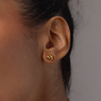 Love Knot Studs Silver 18K Gold Plated