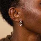 Mini Triple Knot Earrings Silver 18K Gold Plated