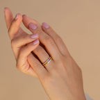Mini Birthstone Ring Silver 18K Gold Plated