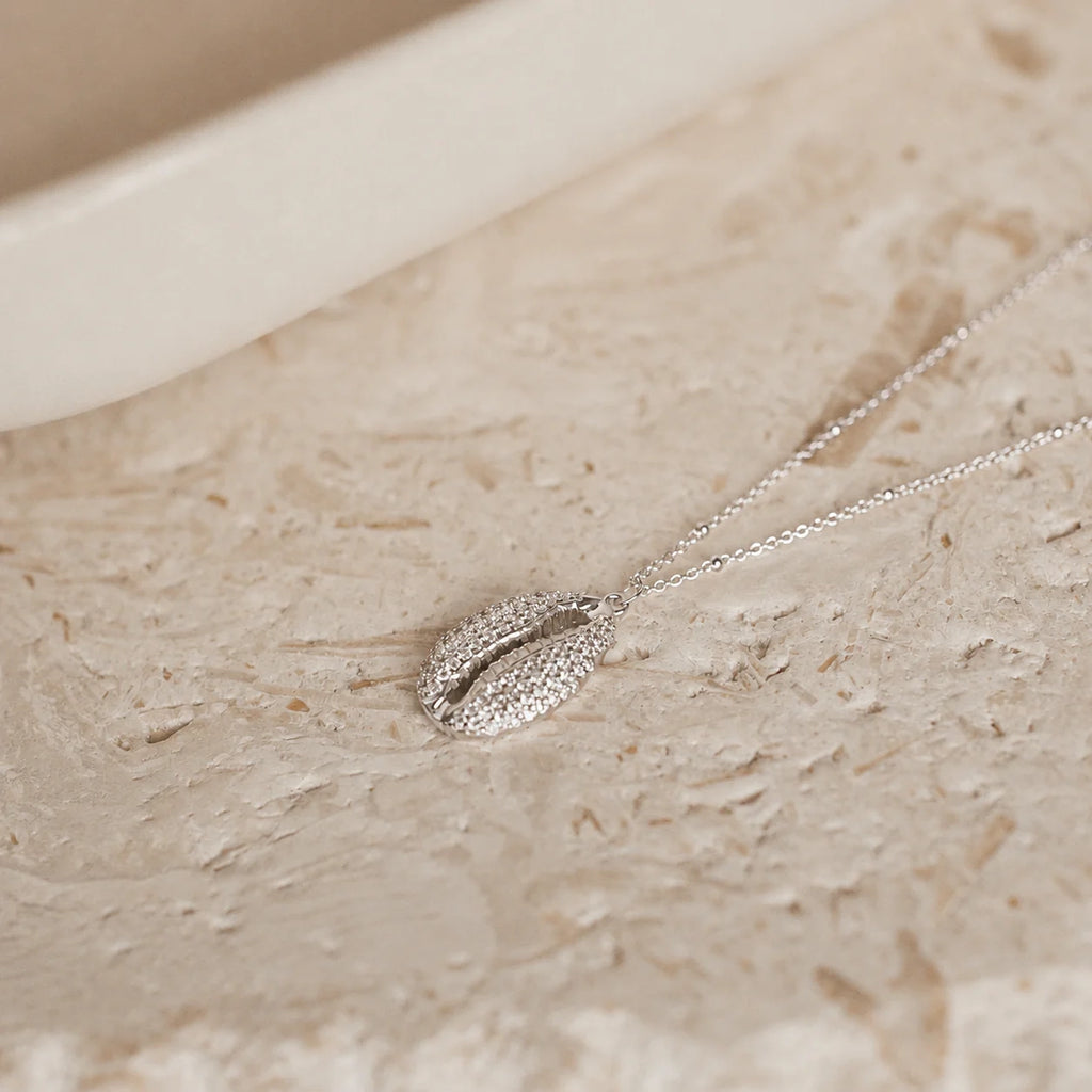 Pave Shell Necklace