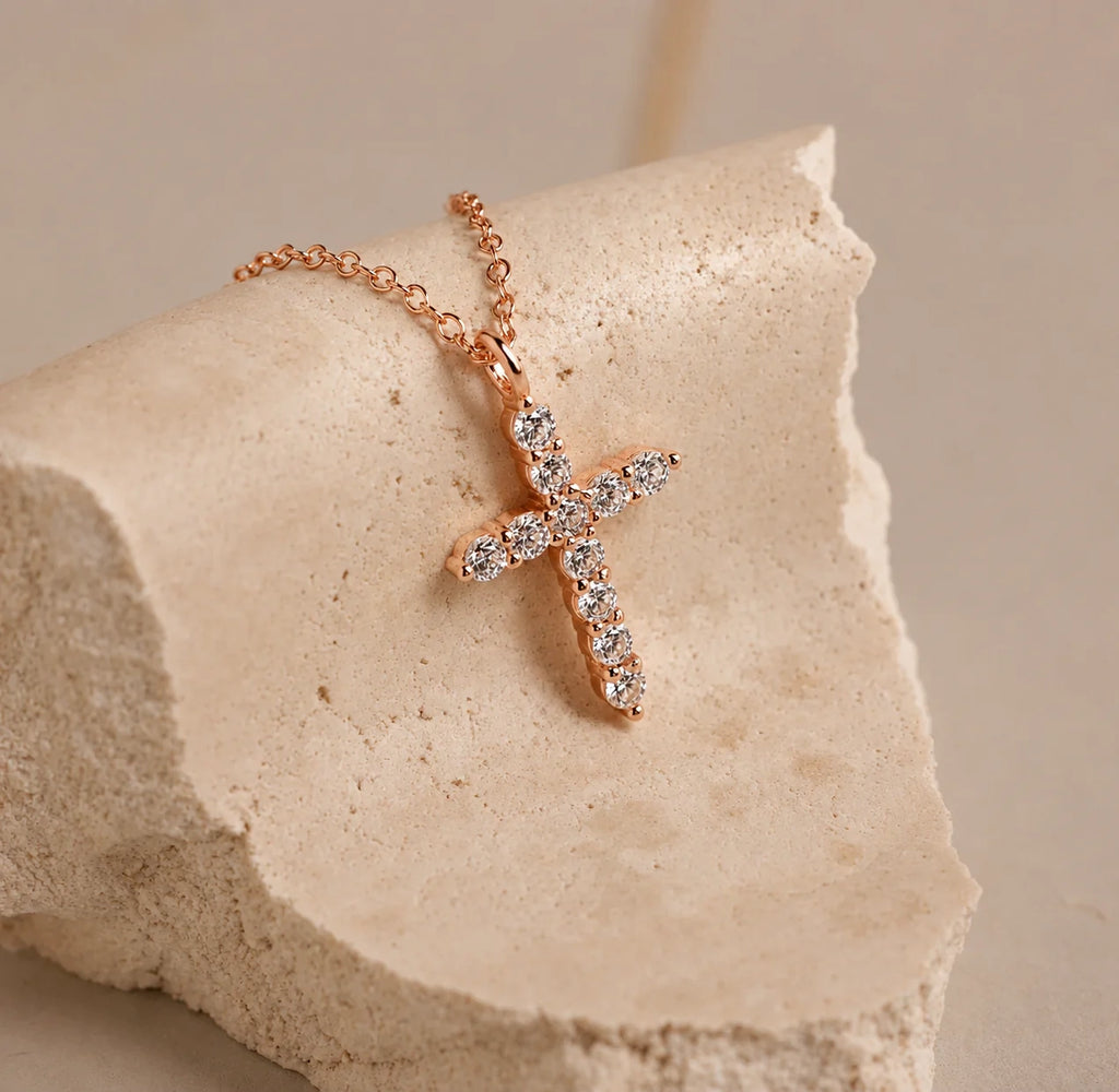 Pave Cross Necklace