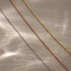 Dainty Chain Necklace Silver 18K Gold Plated