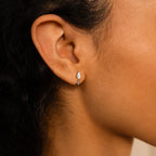 Opal Kite Diamond Drop Earrings Silver 18K Gold Plated