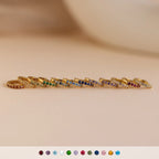 Dainty Pave Birthstone Huggies Silver 18K Gold Plated