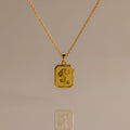 Topaz Birth Flower Charm Necklace Silver 18K Gold Plated