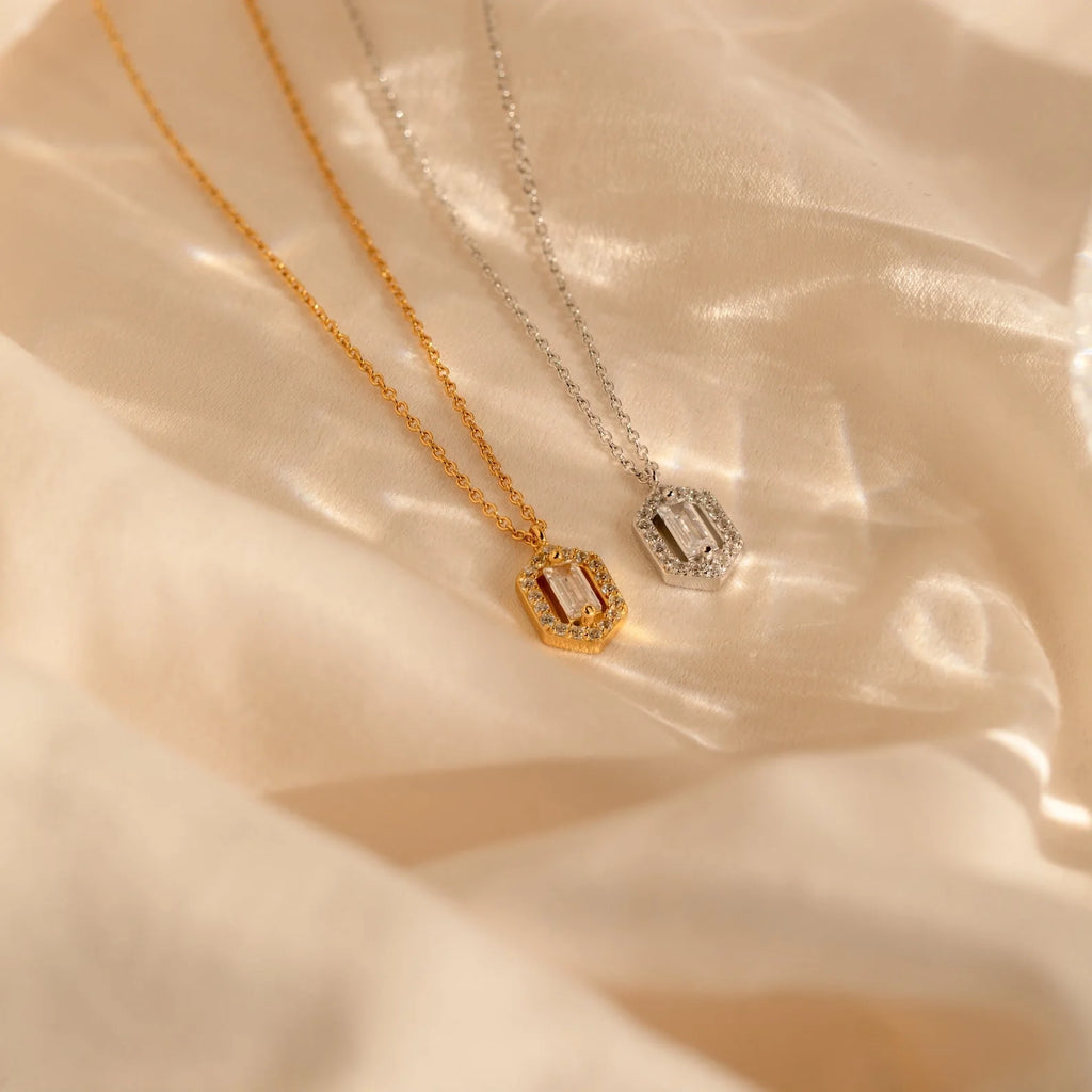 Daydreamer Diamond Necklace Silver 18K Gold Plated