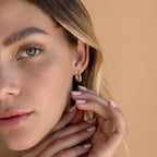 Bold Ribbed Hoops Silver 18K Gold Plated