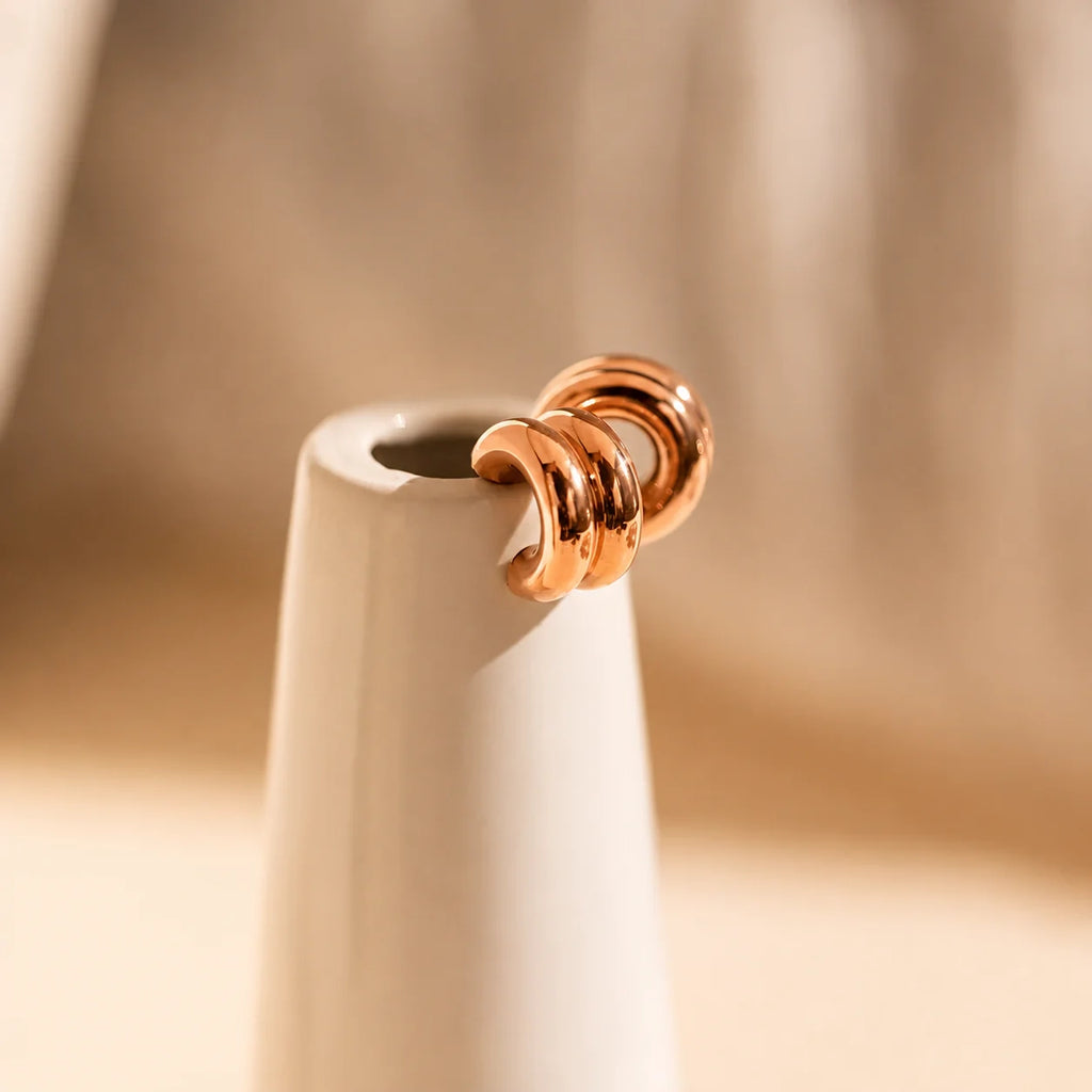 Chunky Double Hoops
