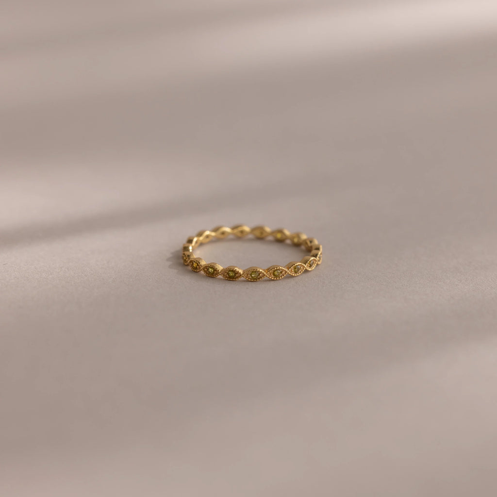 Dainty Marquise Birthstone Ring Silver 18K Gold Plated