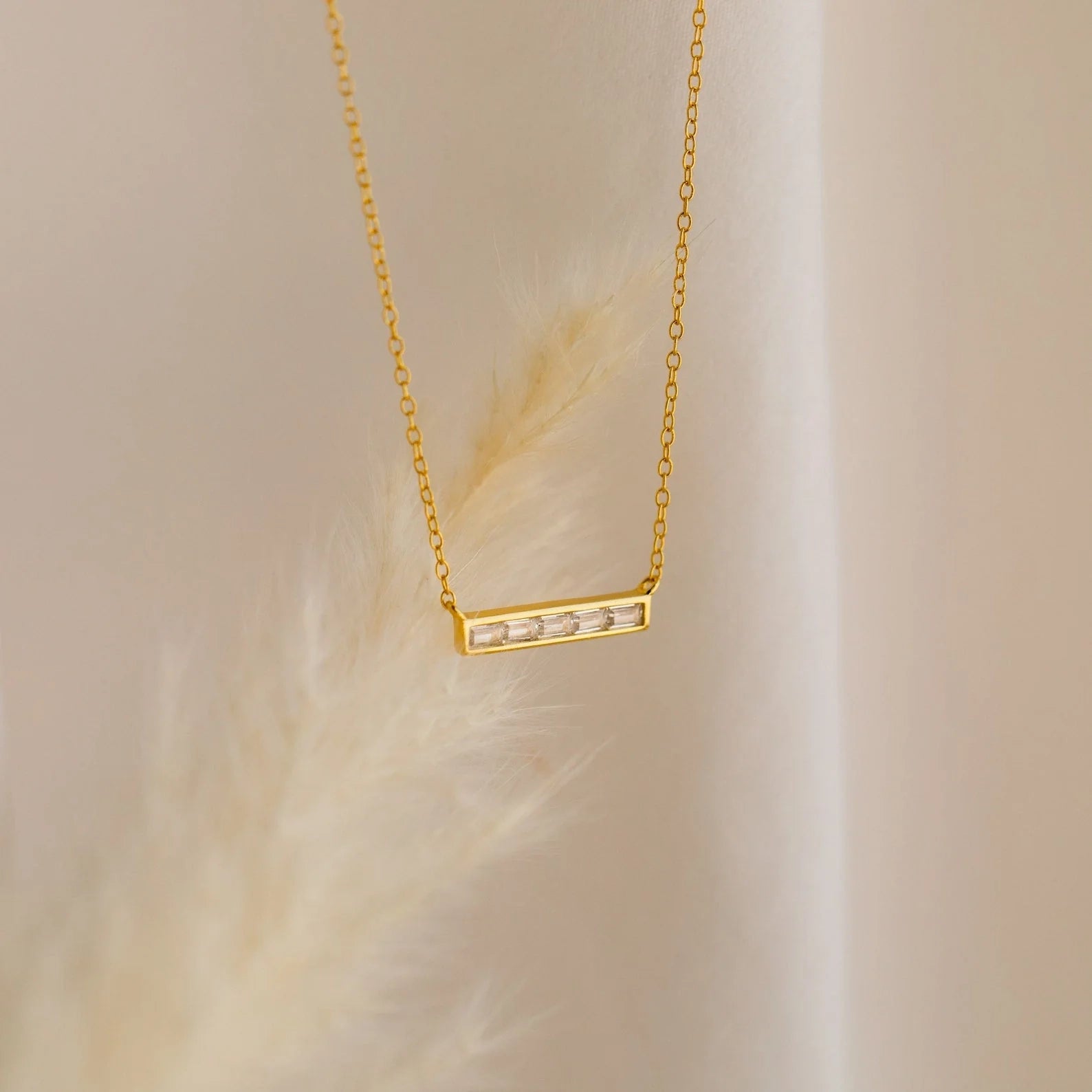 Diamond Bar Necklace