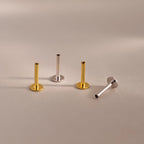 Flatback Posts Silver 18K Gold Plated