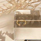 Cecilia Pave Ring Silver 18K Gold Plated