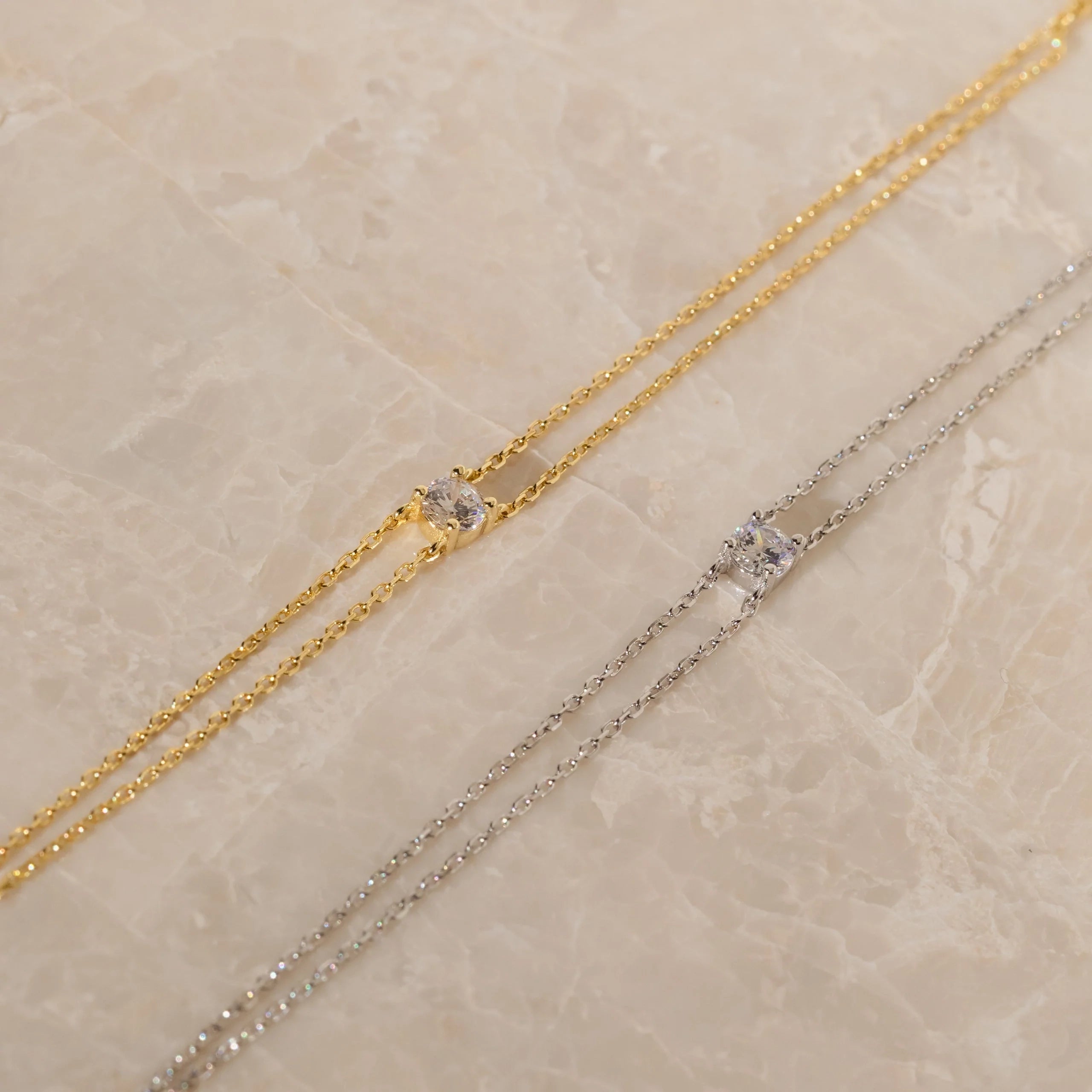 Double Chain Diamond Bracelet