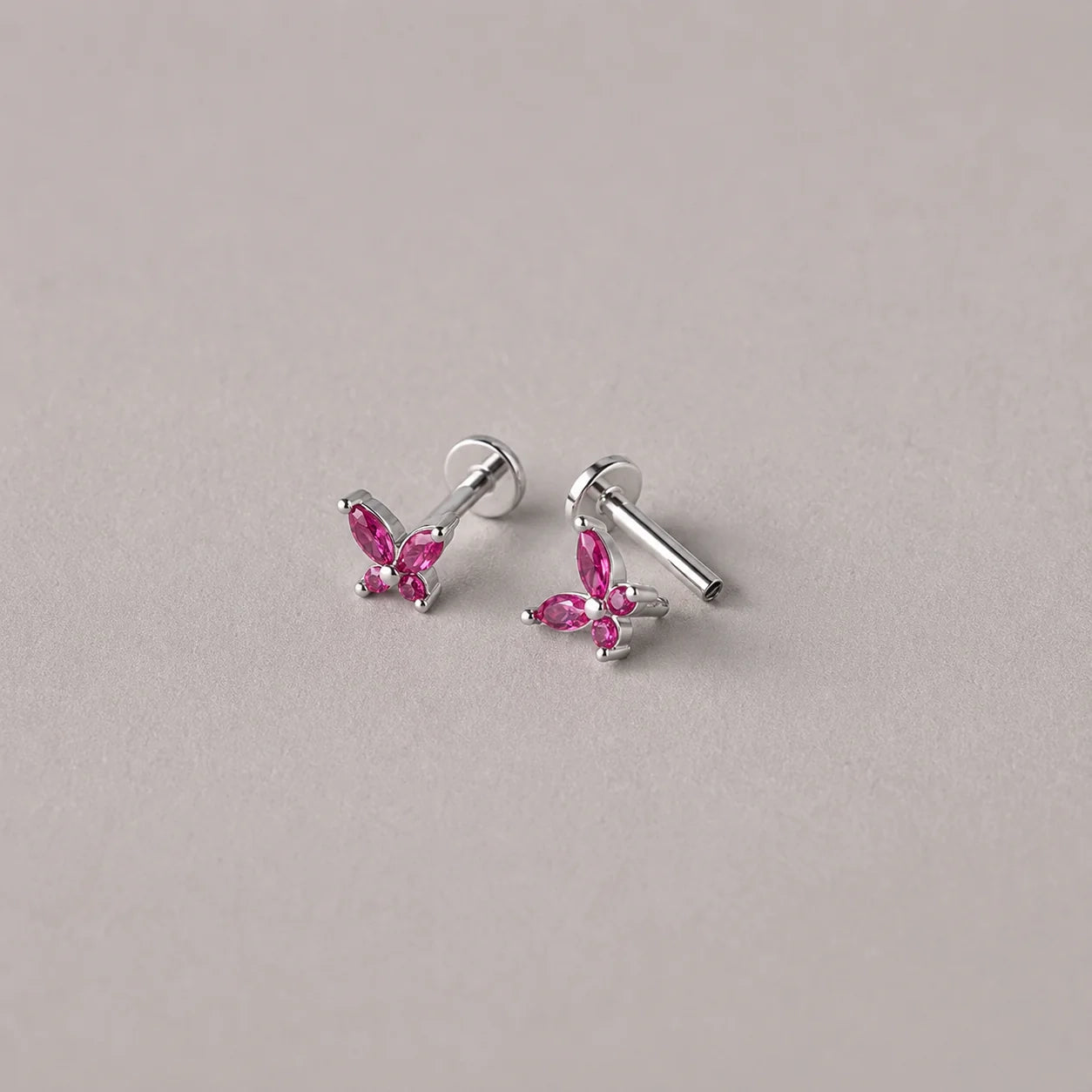 Mini Butterfly Birthstone Studs