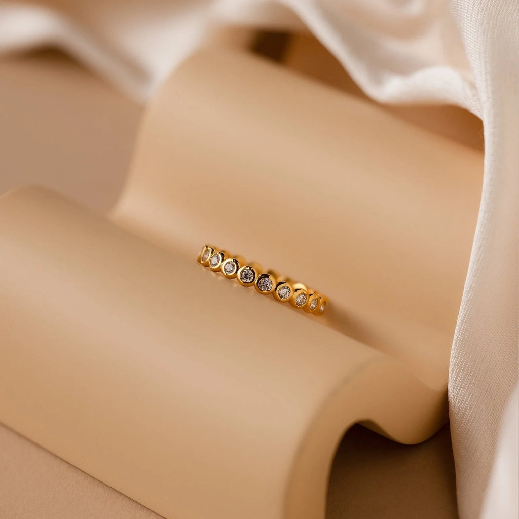 Eternal Love: Diamond Bezel Tennis Ring