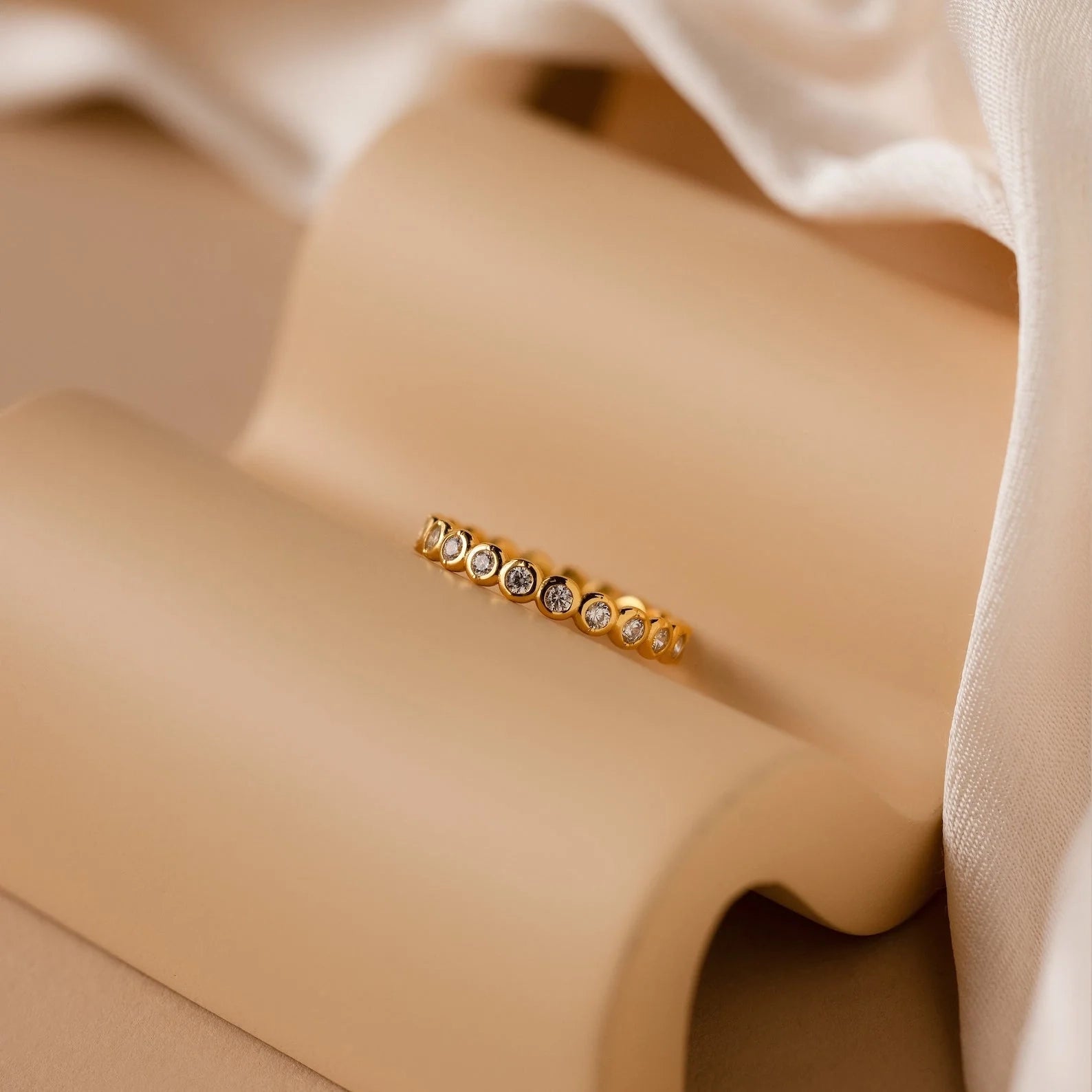 Eternal Love: Diamond Bezel Tennis Ring