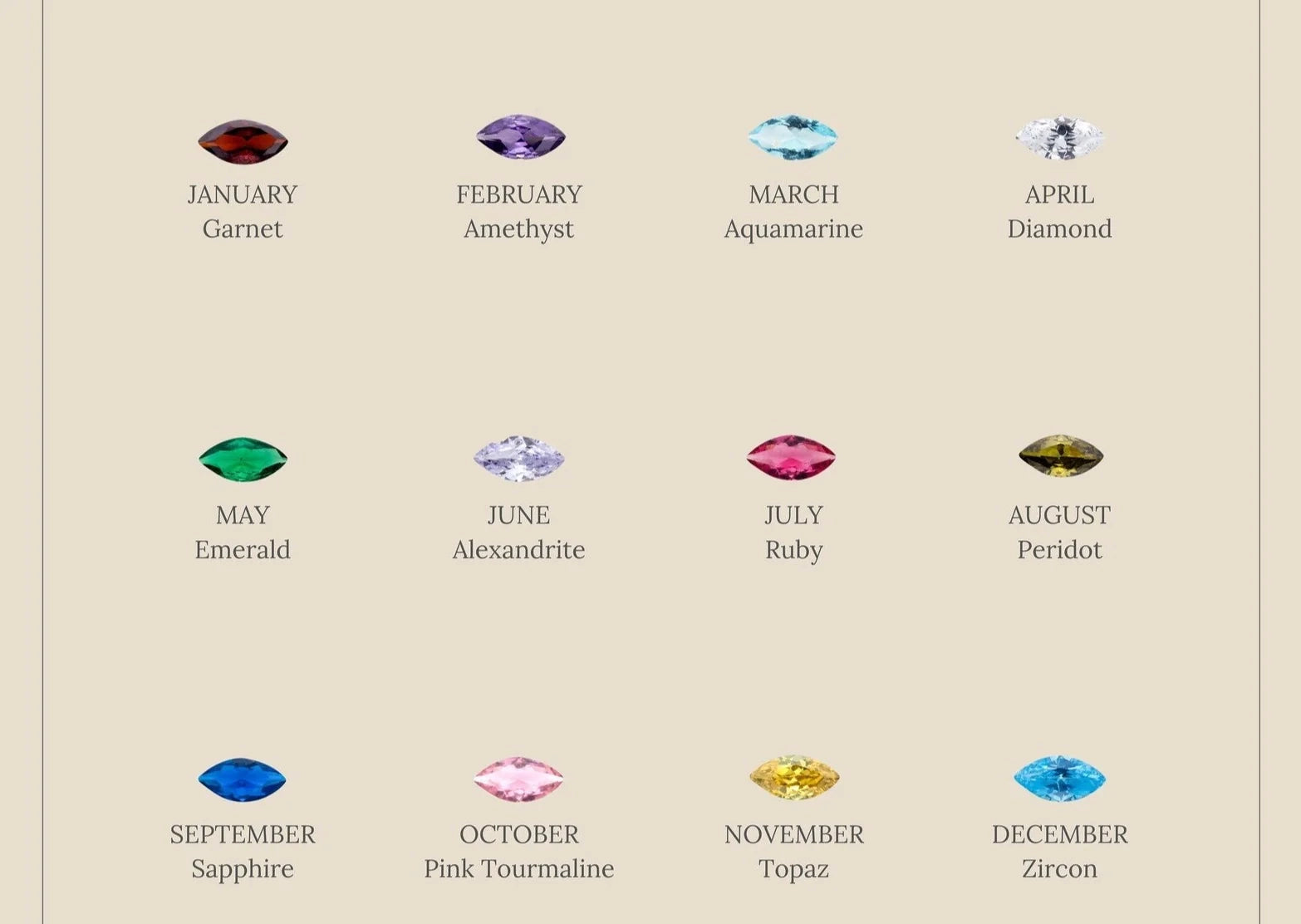 Marquise Birthstone Ring