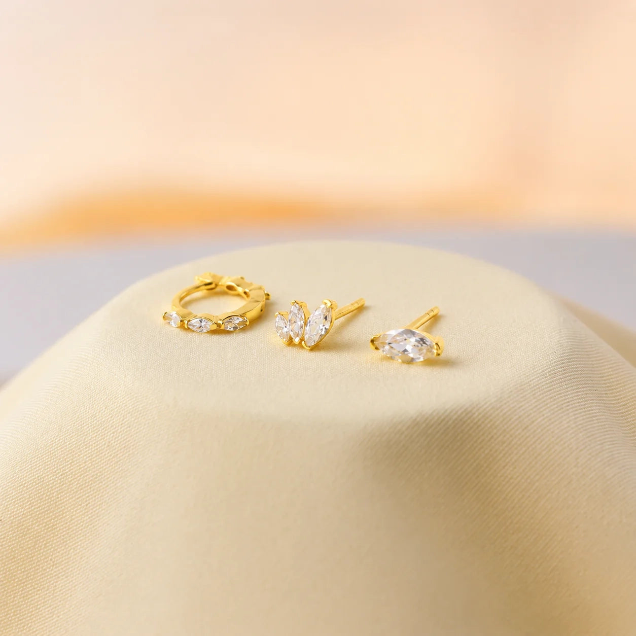 Marquise Diamond Earrings Set