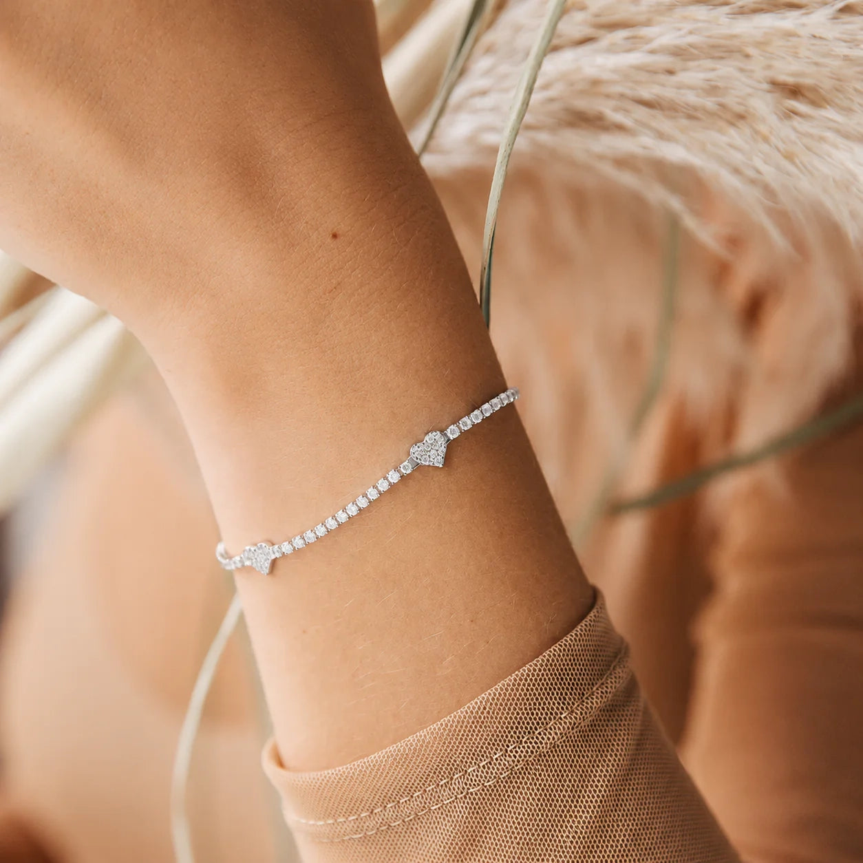 Pave Heart Bracelet