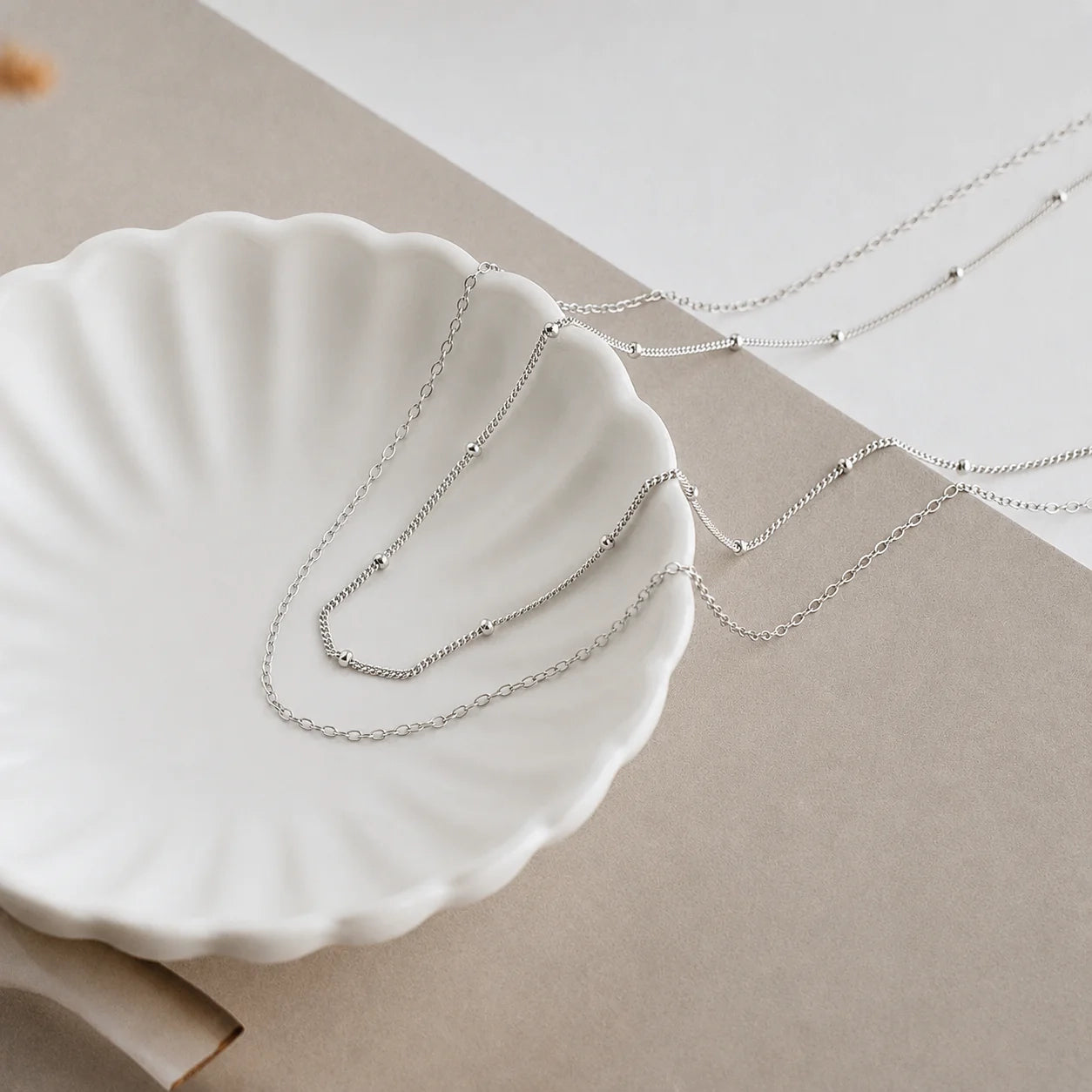 Beaded Duo Chain Necklace