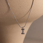 Bubble Letter Necklace Silver 18K Gold Plated