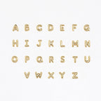 Bubble Initial Flatback Studs Silver 18K Gold Plated