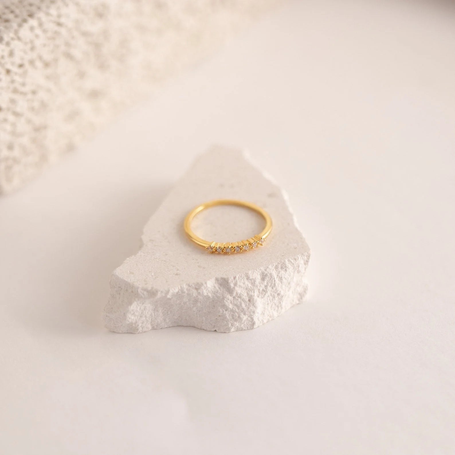 Elegant CZ Diamond Stackable Ring